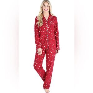 PajamaMania Flannel Long Sleeve Button-Down Pajamas (313)